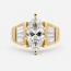 Ring 1.53ct Marquise Lab Grown Diamond IGI: LG671435406 VVS2 E .50ctw Baguette Diamonds 14ky sz5.5 9mm 6.82g 124060202