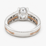Ring Split Shank Milgrain 1.5ct Round Lab Grown Diamond IGI Report: 772612664 VS1 F .34ctw Near Colorless Diamonds 14ktt 5.3mm Sz6.5 5.5g 125120054