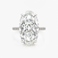 Ring Engagement 15.05ct Modified Oval VVS2 G Lab Grown Diamond IGI Report: 769665115 .35ctw Near Colorless Diamonds 950pt 2mm Sz6 8.4g 126038053