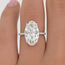 Ring Engagement 15.05ct Modified Oval VVS2 G Lab Grown Diamond IGI Report: 769665115 .35ctw Near Colorless Diamonds 950pt 2mm Sz6 8.4g 126038053