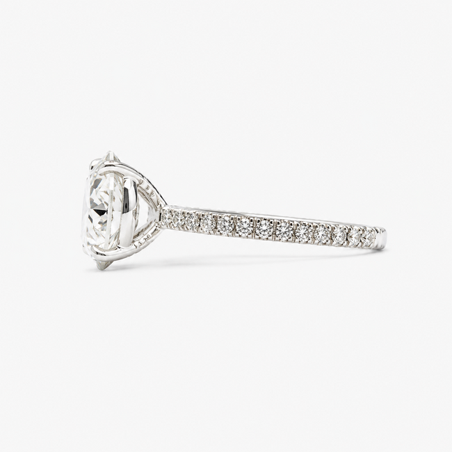 Ring Engagement 3.03ct Round Lab Grown Diamond IGI Report: 749507660 VVS2 F 0.5ctw Diamonds 14kw 2mm Sz5 2.75g 126038011
