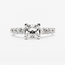 Ring Cathedral 1.03ct Princess Lab Grown Diamond IGI: 756593640 0.5ctw Near Colorless Diamonds 14kw Sz5 4g 125120069