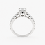 Ring Cathedral 1.03ct Princess Lab Grown Diamond IGI: 756593640 0.5ctw Near Colorless Diamonds 14kw Sz5 4g 125120069