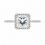 Ring 1.10ct Princess Lab Grown Diamond IGI: 728569486 .25ctw Round Diamonds 14kw sz6.5 1.95g 124050160