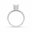Ring Engagement 1.04ct Oval Lab Grown Diamond IGI: LG761538098 VS1 G 0.32ctw Diamonds 14kw 2mm Sz4.5 2.05g 126038030