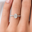 Ring Engagement 1.04ct Oval Lab Grown Diamond IGI: LG761538098 VS1 G 0.32ctw Diamonds 14kw 2mm Sz4.5 2.05g 126038030