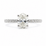 Ring Engagement 1.04ct Oval Lab Grown Diamond IGI: LG761538098 VS1 G 0.32ctw Diamonds 14kw 2mm Sz4.5 2.05g 126038030