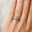 Ring Wedding Set 1.02ct Cushion Lab Grown Diamond IGI: 752524212 1ctw Near Colorless Diamonds 18kw Sz4.5 6.75g 125120093