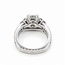 Ring Wedding Set 1.02ct Cushion Lab Grown Diamond IGI: 752524212 1ctw Near Colorless Diamonds 18kw Sz4.5 6.75g 125120093