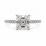Ring Engagement Hidden Halo Cathedral 1.96 Asscher Lab Grown Diamond IGI: 713549167 0.35ctw Near Colorless Diamonds 18kw 2mm Sz7 3.5g 125120034
