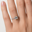Ring Engagement Hidden Halo Cathedral 1.96 Asscher Lab Grown Diamond IGI: 713549167 0.35ctw Near Colorless Diamonds 18kw 2mm Sz7 3.5g 125120034