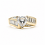 Ring Engagement 1.00ct Trillion Lab Grown Diamond IGI: LG696557233  Channel set .75ctw Baguette Diamonds 14ky sz6.75 124060244