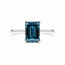 Ring 2.40ct Blue Emerald Lab Grown Diamonds 14kw 2.4mm Sz6.5 3.74g 125090092