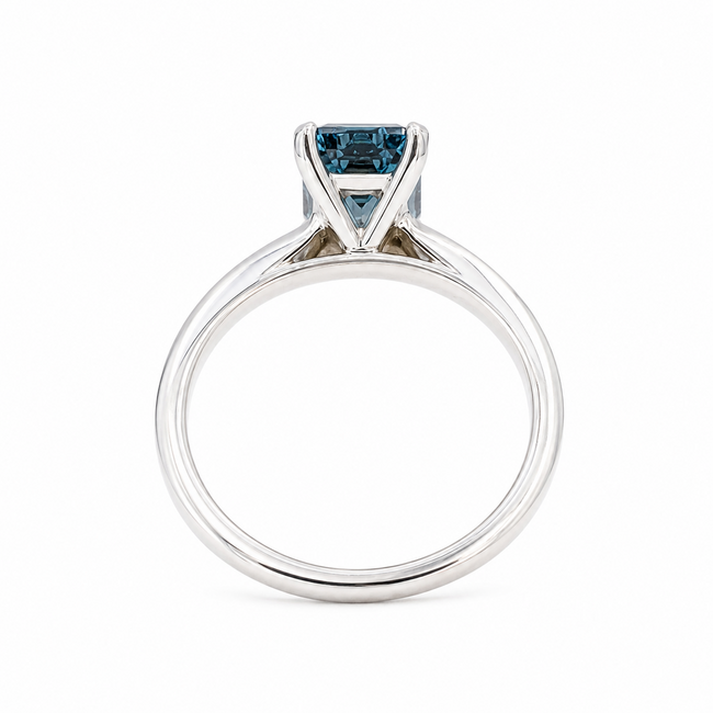 Ring 2.40ct Blue Emerald Lab Grown Diamonds 14kw 2.4mm Sz6.5 3.74g 125090092