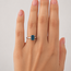 Ring 2.40ct Blue Emerald Lab Grown Diamonds 14kw 2.4mm Sz6.5 3.74g 125090092