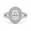 Ring Split Double Halo 1.50ct Oval Lab Grown Diamond 1.50ctw Lab Grown Diamonds IGI: 40J5723624 14kw 16x13.5mm Sz7 8.18g 125090097