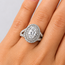 Ring Split Double Halo 1.50ct Oval Lab Grown Diamond 1.50ctw Lab Grown Diamonds IGI: 40J5723624 14kw 16x13.5mm Sz7 8.18g 125090097