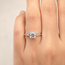 Ring Engagement 3-Stone 1.29ct RB Lab Grown Diamond IGI: 606354058 .25ctw Diamonds 14kw 1.8mm Sz5.5 3.1g 125100044