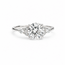 Ring Engagement 7-Across 1.85ct Round Brilliant Lab Grown Diamond IGI: 697520556 .50ctw Diamonds 18kw 1.8mm Sz6 2.7g 125100050