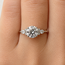 Ring Engagement 7-Across 1.85ct Round Brilliant Lab Grown Diamond IGI: 697520556 .50ctw Diamonds 18kw 1.8mm Sz6 2.7g 125100050