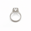 Ring Halo Pave 4.05ct Lab Grown Cushion IGI: 727534529 1ctw Eternity Diamonds 18kw Sz7 4.85g 125120095