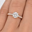 Ring Engagement .96ct Lab Grown Diamond IGI: 652461847 Hidden Halo Cathedral 0.4ctw Near Colorless Diamonds 14kr Sz4 3.1g 125120090