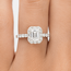 Ring Halo 1.03ct Emerald Lab Grown Diamond IGI: 675551231 0.75ctw Near Colorless Diamonds 14kw 10mm Sz4 2.9g 125120029