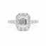 Ring Halo 1.03ct Emerald Lab Grown Diamond IGI: 675551231 0.75ctw Near Colorless Diamonds 14kw 10mm Sz4 2.9g 125120029