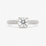 Ring Pave 1.00ct Round Lab Grown Diamond IGI: 752538437 1ctw Near Colorless Diamonds 14kw 2.8mm Sz6.25 3.75g 125120015