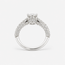 Ring Pave 1.00ct Round Lab Grown Diamond IGI: 752538437 1ctw Near Colorless Diamonds 14kw 2.8mm Sz6.25 3.75g 125120015