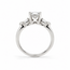 Ring Engagement 1.35ct Cushion Lab Grown Diamond IGI: 722549429 .16ctw Round & Baguette Diamonds Plat 2mm Sz5 3.7g 125100051