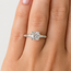 Ring Engagement 1.35ct Cushion Lab Grown Diamond IGI: 722549429 .16ctw Round & Baguette Diamonds Plat 2mm Sz5 3.7g 125100051