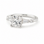 Ring Engagement 1.35ct Cushion Lab Grown Diamond IGI: 722549429 .16ctw Round & Baguette Diamonds Plat 2mm Sz5 3.7g 125100051