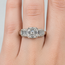 Ring 7-Stone 1.08ct Asscher Lab Grown Diamond IGI: 727512435 .60ctw Diamonds 900pt 3.52g Sz6 125100026