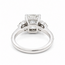 Ring 3-Stone Engagement 3ct Cushion Lab Grown Diamond IGI: 752514910  .75ctw Diamonds 18kw 2.9mm Sz6.25 4.66g 125090013