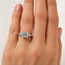 Ring 3-Stone Engagement 3ct Cushion Lab Grown Diamond IGI: 752514910  .75ctw Diamonds 18kw 2.9mm Sz6.25 4.66g 125090013