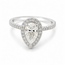 Ring Tear Drop 1.14ct Pear Lab Grown Diamond IGI: 547238563 .38ctw Round Diamonds 14kw 13x9mm Sz4.5 4.4g 125060078