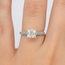 Ring Engagement Simon 1.30ct Cushion Lab Grown Diamond IGI: 722552742 G .63ctw Round Diamonds 14kw sz4.75 2.7mm 124060227