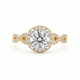 Ring 1.85ct Round Brilliant Lab Grown Diamond IGI: 713549166 1.00ctw Round Diamonds 14ky sz7 11mm 124060217