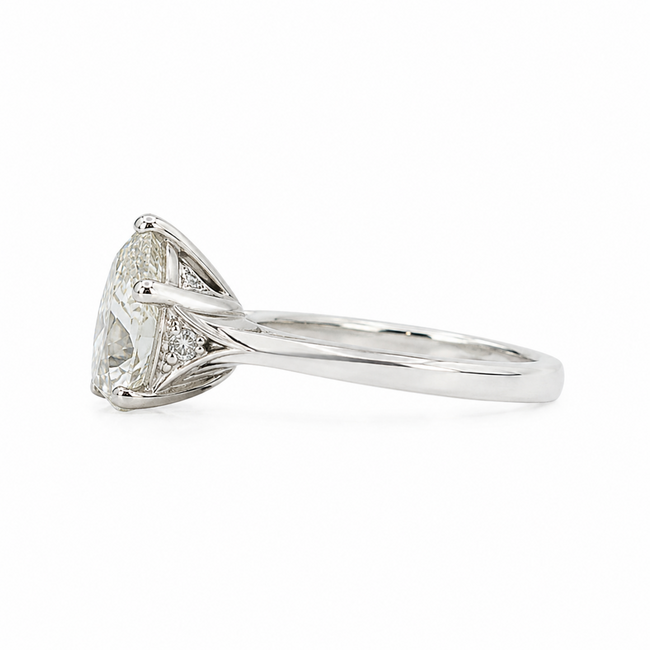 Ring Tacori Diamond 1.51ct Pear Lab Grown Diamond IGI: 747576197 .07ctw Round Diamonds 950pt sz6 124050164