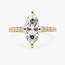 Ring Engagement 1.34ct Marquise Lab Grown Diamond IGI: 662443729  .30ctw Round Diamonds 18ky sz5 13.5mm 2.71g 124060190