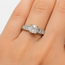 Ring Engagement 1.10ct Asscher Lab Grown Diamond IGI: LG718504428 .56ctw Princess & Baguette Diamonds 18kw Sz6 123120108