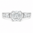 Ring Engagement 1.10ct Asscher Lab Grown Diamond IGI: LG718504428 .56ctw Princess & Baguette Diamonds 18kw Sz6 123120108