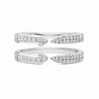 Semi Mount 1.08ctw Lab Grown Diamond Round & Princess Cut 14kw Sz9