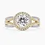 Ring Double Halo Split Shank 1.1ct Round Lab Grown Diamond IGI Report: 708581835 VVS2 D 1ctw Near Colorless Diamonds 14ktt 10mm Sz7 4.9g 125120025