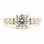 Ring Engagement Graduated 2.03ct Round Lab Grown Diamond IGI Report: 768605715 VS2 F 1.5ctw Diamonds 14ky 3.5mm Sz6 4.26g 126038006