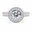 Ring Halo Milgrain 1ct Round Lab Grown Diamond IGI Report: 768604714 VVS2 F 0.75ctw Near Colorless Diamonds 18kw Sz6.5 5.2g 125120048