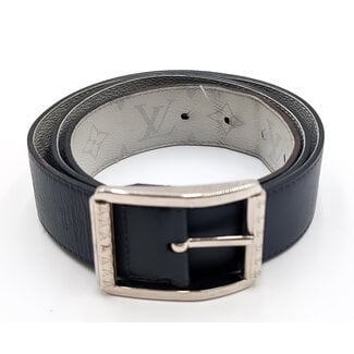 Belt Louis Vuitton Ceinture Reversible White Navy M0003 40" 126065059