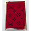 Scarf Louis Vuitton Wool Silk Logomania Scarf Rubis 94% Wool 6% Silk 64.5x12" 126065054