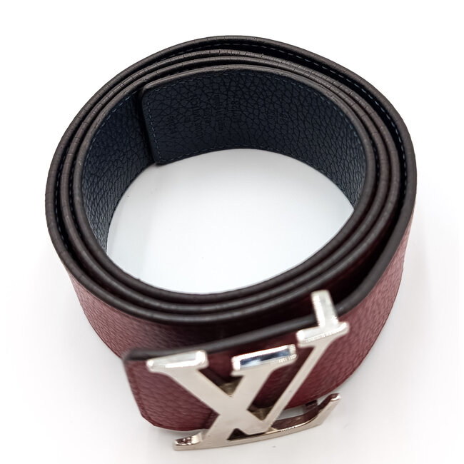 Belt Louis Vuitton Initals Reversible Red Navy M9123 38" 126065058
